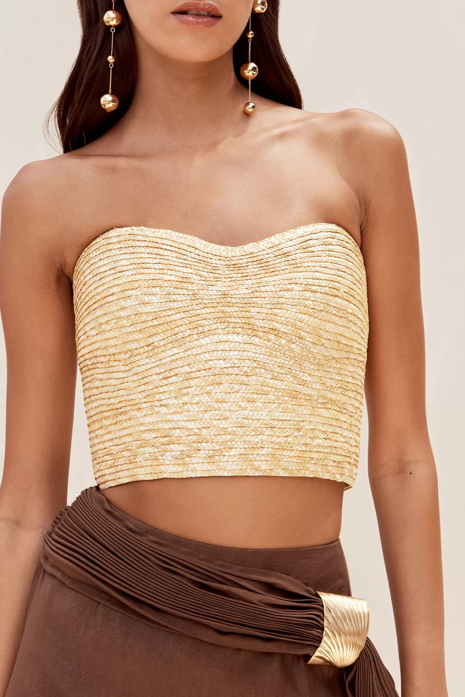 Shop JACIRA TOP - RAFFIA Tops