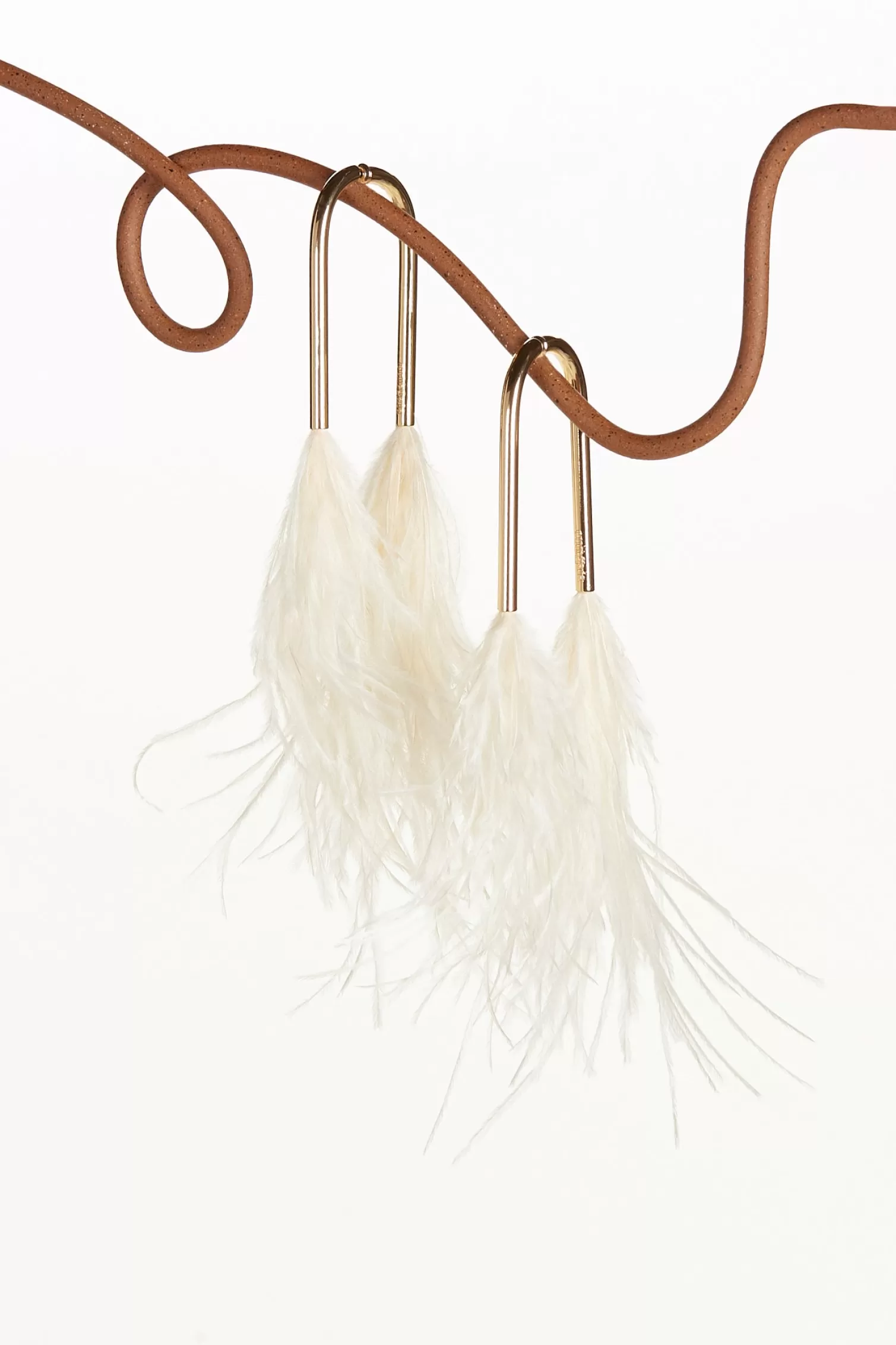 Outlet META FEATHER EARRING - OFF WHITE Earrings | Jewelry