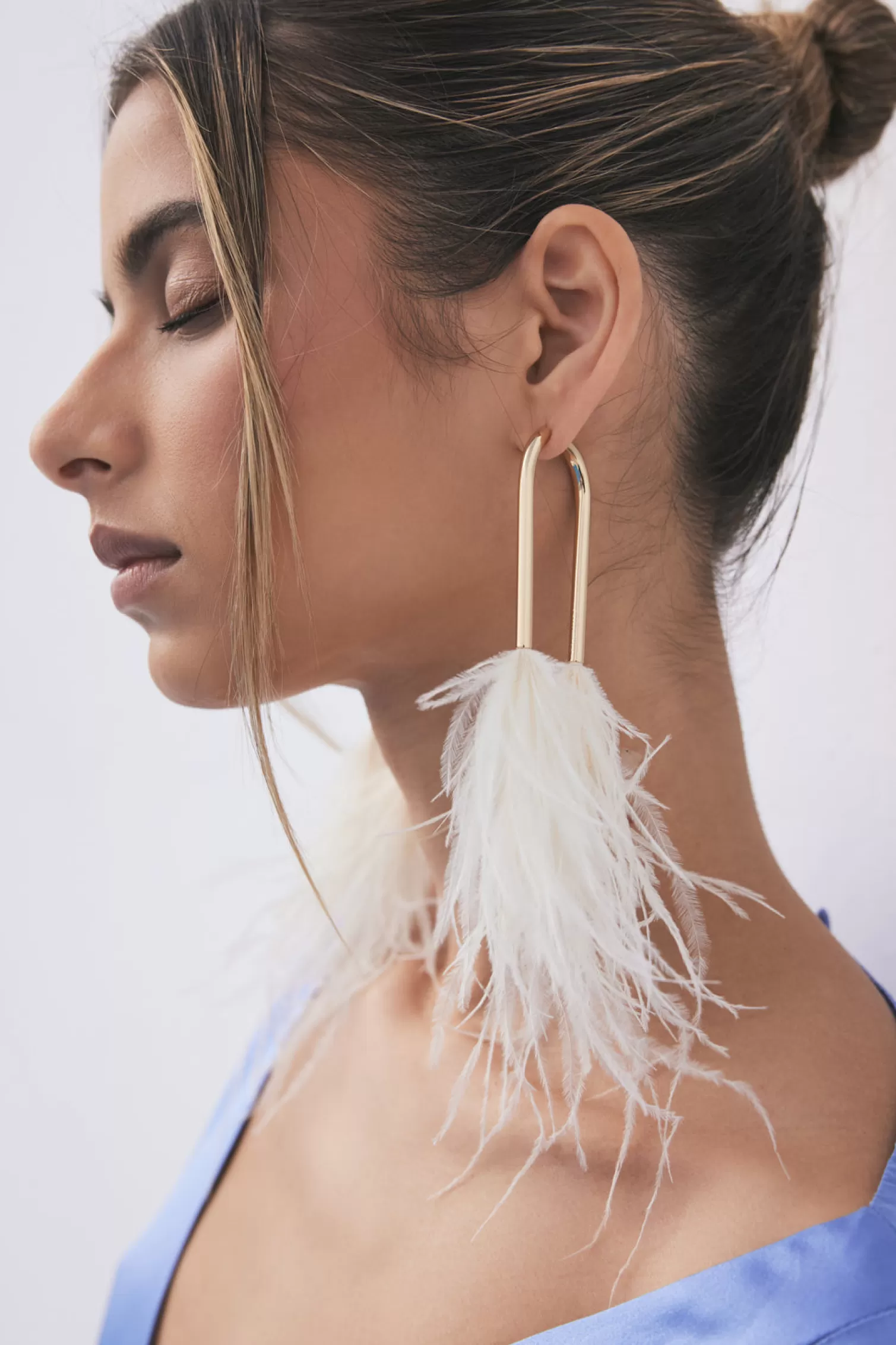 Outlet META FEATHER EARRING - OFF WHITE Earrings | Jewelry