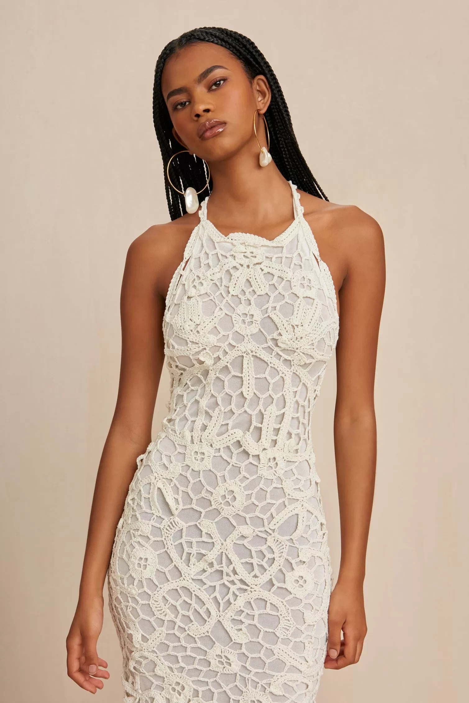 Cheap ORIA CROCHET DRESS - Cover Ups